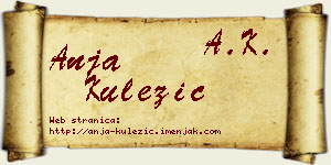 Anja Kulezić vizit kartica